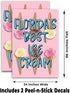 TampaPrinting (24" 36") (Pack 2) Florida's Best Ice Cream X Vinyl Decal Only of |Sign|Sticker|Poster