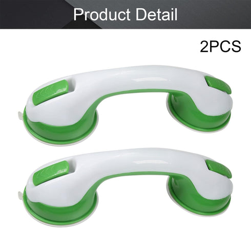 2Pcs MroMax Suction Shower Grab Grip Bar Shower Handle & Bathroom Bathtub Handle, Heavy Duty Safety Grab Bar Non Slip
