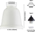4 Pack 1.65" Frosted Glass Lamp Shade Replacement with Fitter Opening for Ceiling Fan Light Kit Wall Sconce Pendant