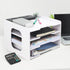 SONGWAY Scrapbook Paper Organizer, 12x12-4 Tier File Organizer for Desk, Stackable Paper Trays for Home Office