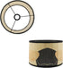 E27 11.8" 11.8" 7.87" 2 Crapyt Drum Wood Lampshade, Round Removable Lamp Cover, Vintage Geometric Pattern Lampshades