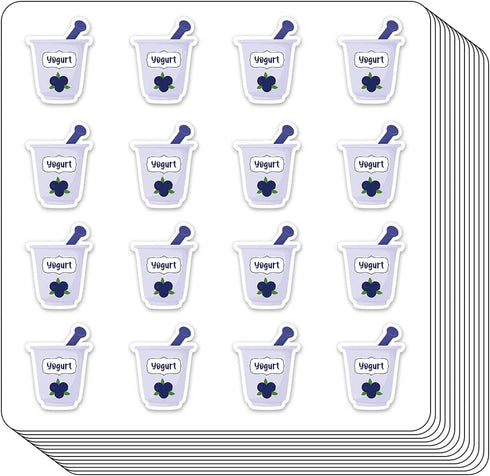 GUVSPTI Yogurt Planner Stickers, 0.5in Monthly Scrapbooking Arts Kids DIY Crafting 208-Pack