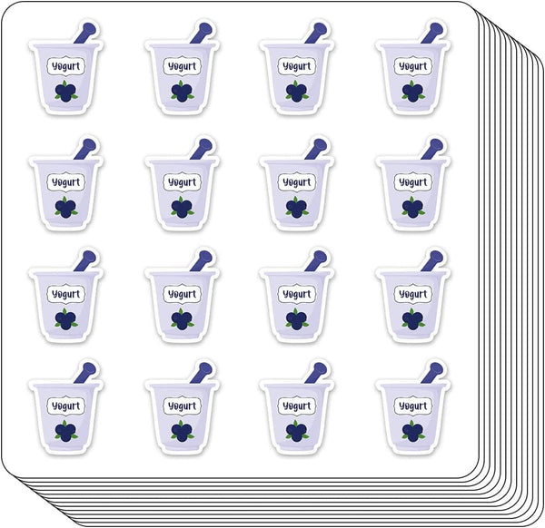 GUVSPTI Yogurt Planner Stickers, 0.5in Monthly Scrapbooking Arts Kids DIY Crafting 208-Pack
