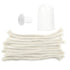 Alcohol Lamps Wick, 10pcs Cotton Wick with 1 Porcelain Wick and 1 Plastic Cap for Glass Alcohol Burner Lamp Accessories