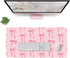 Wirfray Pink Mouse Pad, Pink Desk Mat Bows Laptop Pad Computer Mat, Gaming