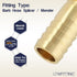 LTWFITTING Brass Barb Splicer Mender, 1/2-Inch ID Hose Fitting, Pack of 5