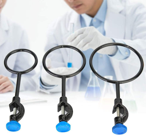 3 Pcs Laboratory Support Stand Clamps, Iron Steel Black Coating Retort Clamp Set for Chemistry Lab