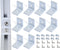 10 Sets 1" x 1" Aluminum Profile L-Shape Corner Bracket with 10pcs Inside Corner Bracket & 20pcs T Nuts and Screws