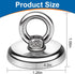 E BAVITE Heavy Duty Magnetic Hooks, 100 LB with Countersunk Hole Eyebolt, Pack of 10