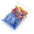 Baomain 1/4" Piggyback Spade Crimp Terminal Connector, 0.5-6.0mm² 22-10 AWG, Pack of 100