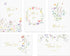 Generic 20 pack Floral Thank You Cards with Adhesive Envelopes, Gold Foil 4"