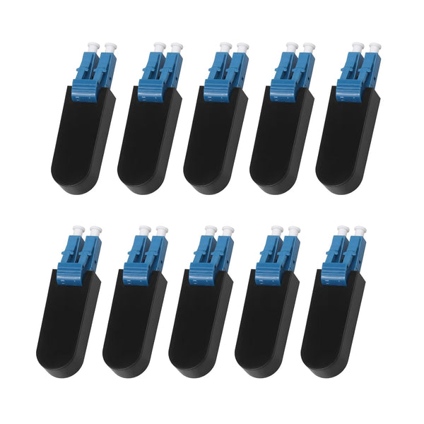 10 Pcs LC Loopback Adapter Tester, Singlemode UPC LC Plug Standard Duplex Connector for Testing Applications