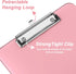 Rimilak Set of 6 Plastic Clipboards, Translucent 12.5 x 9 Inch Letter Size with Low Profile Metal Clip, Pink | Office
