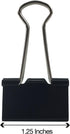 Binder Clips Medium 1.25-Inch Black 96-Pack by Clipco