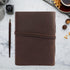 Large Writing Notebook of Shadows - TUZECH Handmade Leather Journal for Women & Men, 7 by 5 Inches (Brown)