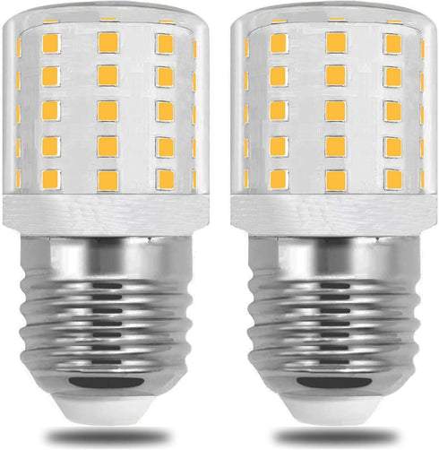 LED KEI D34L Refrigerator Light Bulb, 3.5W AC 100-265V, E26 Daylight White 6000K, 2 Pack