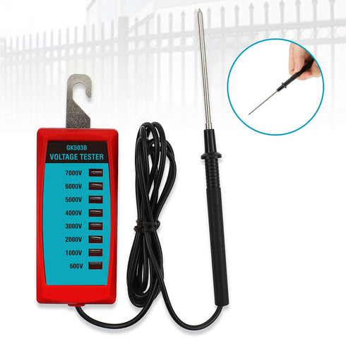 allsun Electric Fence Voltage Tester - Fault Finder Portable Testing Tool for Farming Equipment, Max 600V-7000V Neon