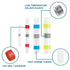 200PCS Solder Seal Wire Connectors Kit, Heat Shrink Waterproof Solder Stick Wire Connectors
