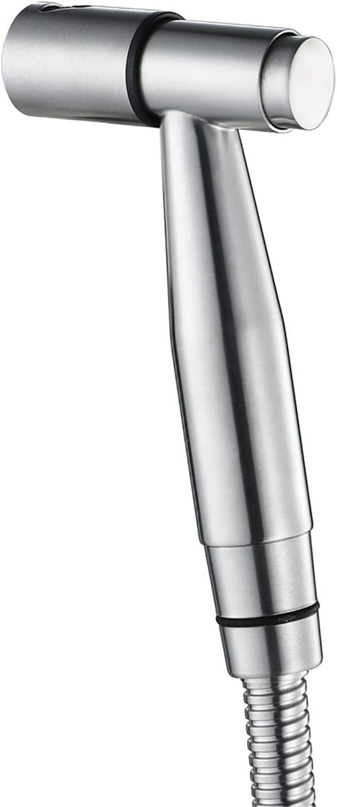 VNFOCRQJH Handheld Bidet Sprayer for Toilet, Portable Cloth Diaper Sprayer Brushed Stainless Steel