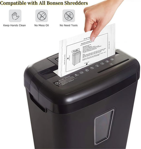 ZUMVIVIN (Pack 6) Paper Shredder Lubricant Sheets | Paper Shredder Oil | Convenient NO Dirty Hands for Home Office