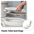 Luomorgo Set Replacement Toilet Seat Hinges - White Plastic with Bolts & Nuts