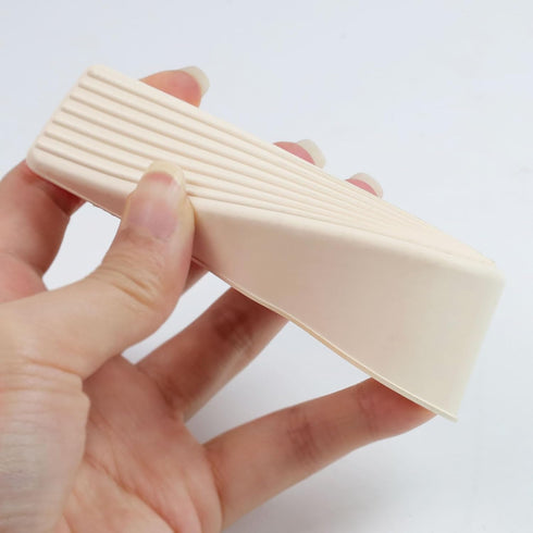 Door Stopper Wedge Non-Scratching Door Holder Small White - Pack of 4