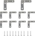 PDETVEO 10PCS (60x60mm) Flat L Brackets Corner Braces, Heavy Duty Steel Right Angle