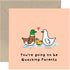 Old English Co. Cute New Baby Card - Quacking Parents Card -