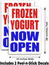 TampaPrinting Frozen (24" 36") (Pack 2) Yogurt Now Open X Vinyl Decal Only of |Sign|Sticker|Poster