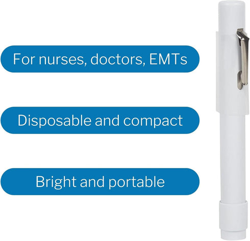 4.5 inch, 1 Count, 1 Pack McKesson Medical Penlights for Nurses and Medical Professionals, Disposable Diagnostic