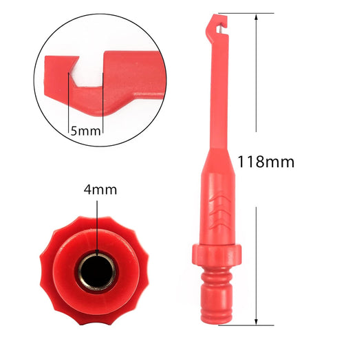 2Pack Wire Piercing Probe Clip, Insulation Puncture Probe, Power Multimeter Piercing Probes for 4mm Banana Plug Extension Test Leads,Diagnostic Tester (A)
