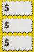 Sunburst Systems 7071 Large Item Pricing Stickers, 75 Count, 4" x 2.25", Yellow and White