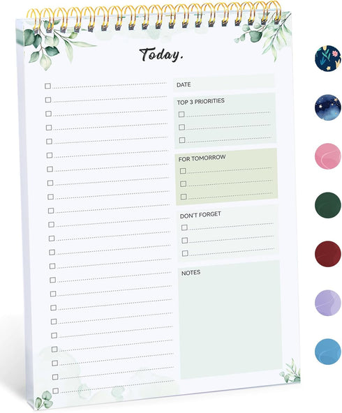 To Do List Pad, 52 Sheets Undated Daily Planner Notebook for Work, Suitable for Office, Home, School - Nature
