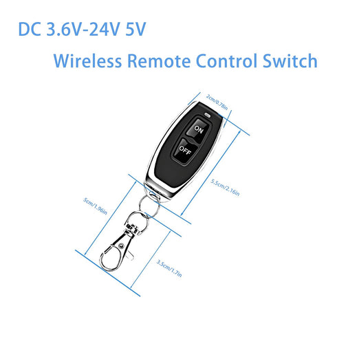 5V 433MHz 5.5mm 2.1mm DC Wireless Remote Control Switch Wireless Radio Frequency Switch x Plug Male Female LED Strip