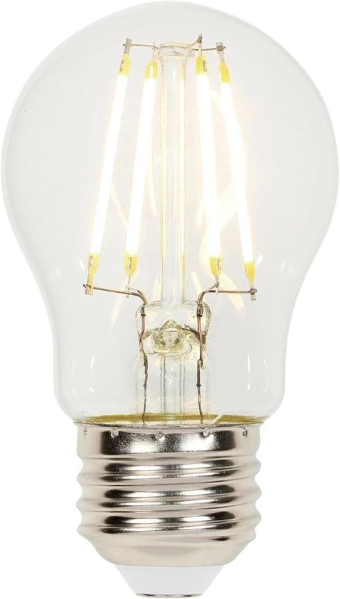 Westinghouse 5316620 4.5 Watt (40 Watt Equivalent) A15 Dimmable Clear Filament LED Light Bulb, Medium Base, 6 Pack by Westinghouse
