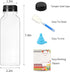 20pcs 16oz SUPERLELE Juice Bottles, Plastic Juicing Bottles with Caps, Clear Drink Containers with Lids for Drinking