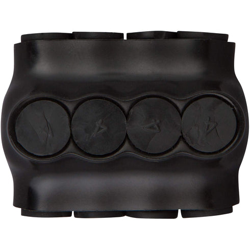 Morris Products 97625 Black Insulated Multi-Cable Connector - Dual Entry 4 Ports, 2-14 Wire Range, 1-Pack