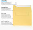 LUXPaper A2 Invitation Envelopes | Peel & Press | Gold Metallic | 4 3/8" x 5 3/4" | 80lb. Text | 50 Qty