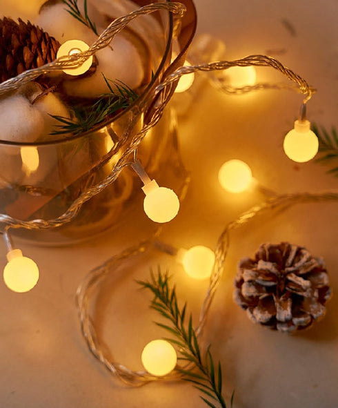 WFGGEH 10ft 20 WLD0002 Globe String Lights, LED USB Powered Globe Fairy String Lights Warm White for Birthday Party