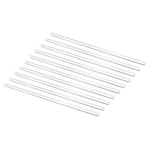 MECCANIXITY 3.3 Borosilicate Glass Stir Rod, 11.81" Length, 8mm Dia, Mixing Tools for Lab Kitchen Science, Pack of 10