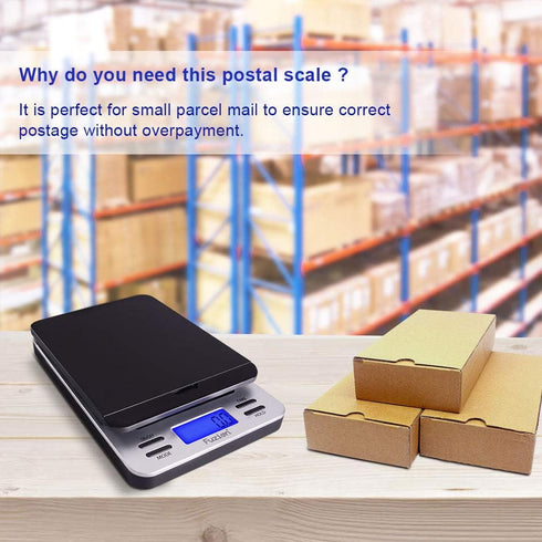 Fuzion Shipping Scale, Accurate Digital Postal Scale 86 lb/0.1 oz with Hold and Tare Function