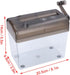 Manual Paper Shredder, Portable Compact Structure Hand Crank Shredder, Cross-Cut Paper and Credit Card Shredder (Grey)