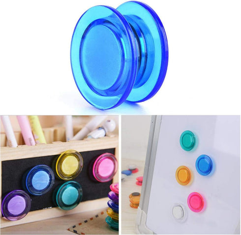 PLESIU Mini Fridge Magnet Circle Whiteboard Magnet, Round Whiteboard Magnet for Home School Office (Multicolors)