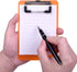 Wisdompro Mini Clipboard 2 Pack, 4" x 6" Small Clip Boards for Notepads, Memo Size, Transparent and Orange