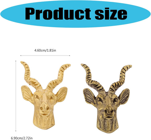 Zeizafa Unique Drawer Pulls Brass Dressers Knob Cupboard Handle Modern Furniture Handle Goat Shape Bedside Cabinet Pull