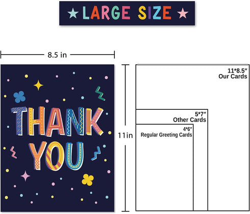 Qiliji Large Thank You Card from Team Group, Jumbo Gratitude Note Cards Gifts from Students, Employee Appreciation
