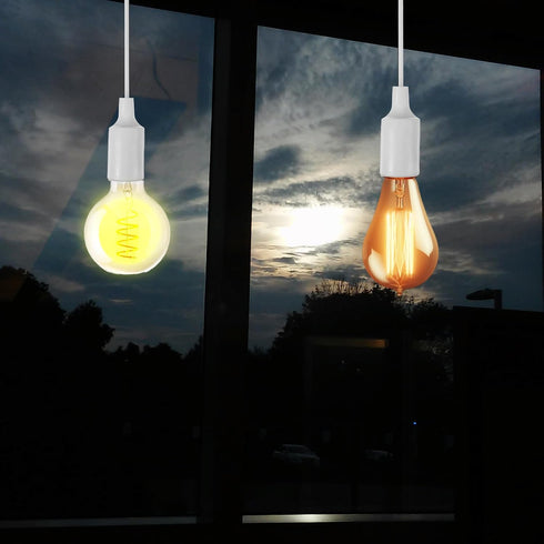 10 Pack E26/E27 Bulb 6 LED Light Socket Hanging Light Cord Pendant Lights Cord with Switch Lights Socket Extension