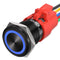 APIELE 19mm Momentary Push Button Switch - On Off Aluminium Alloy with 12V LED Angel Eye Head