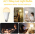 A21 3 Way LED Light Bulbs, 50 100 150 Watt Equivalent, E26 Base, 6/12/20W, 3000K Warm White, 4 Count