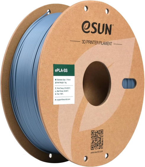 eSUN Fast Printing Speedy PLA Filament, 1.75mm, 1KG Spool (2.2 LBS) for High Speed 3D Printers, Light Grey